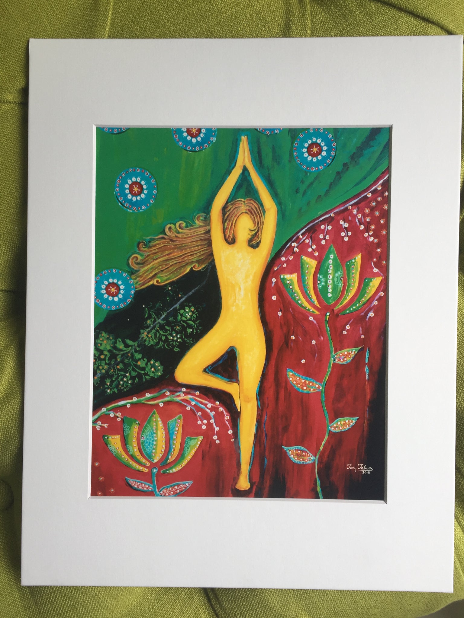 Yoga Tree Pose , Mondfulness (Art Print) Artist: Tony Talwar | FREE SHIPPING