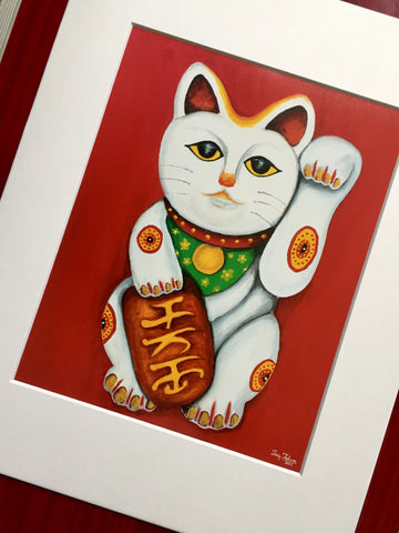 Lucky Cat (Art Print) Artist: Tony Talwar | FREE SHIPPING