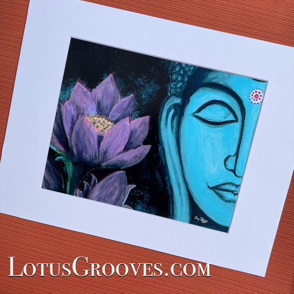 Buddha with Lotus (Art Print) Artist: Tony Talwar | FREE SHIPPING