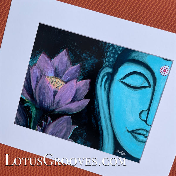 Buddha with Lotus (Art Print) Artist: Tony Talwar | FREE SHIPPING